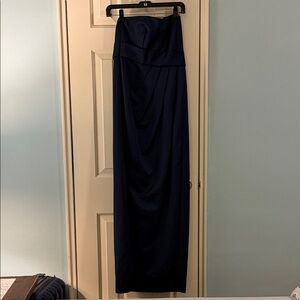 Elegant Navy Strapless Gown